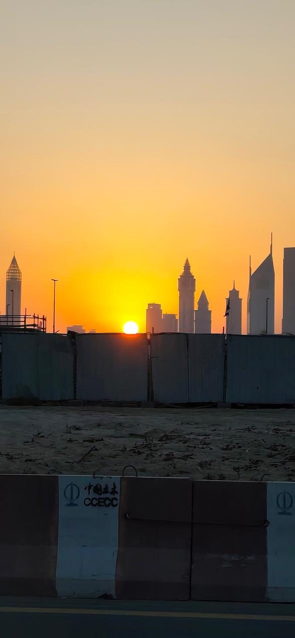 Dubai skyline at dusk
